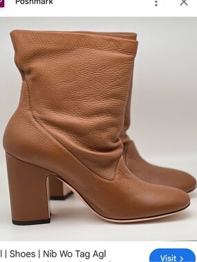 AGL 38 (7us)made Italy Tan Leather Women's Boots - Stylish Everyday Boot